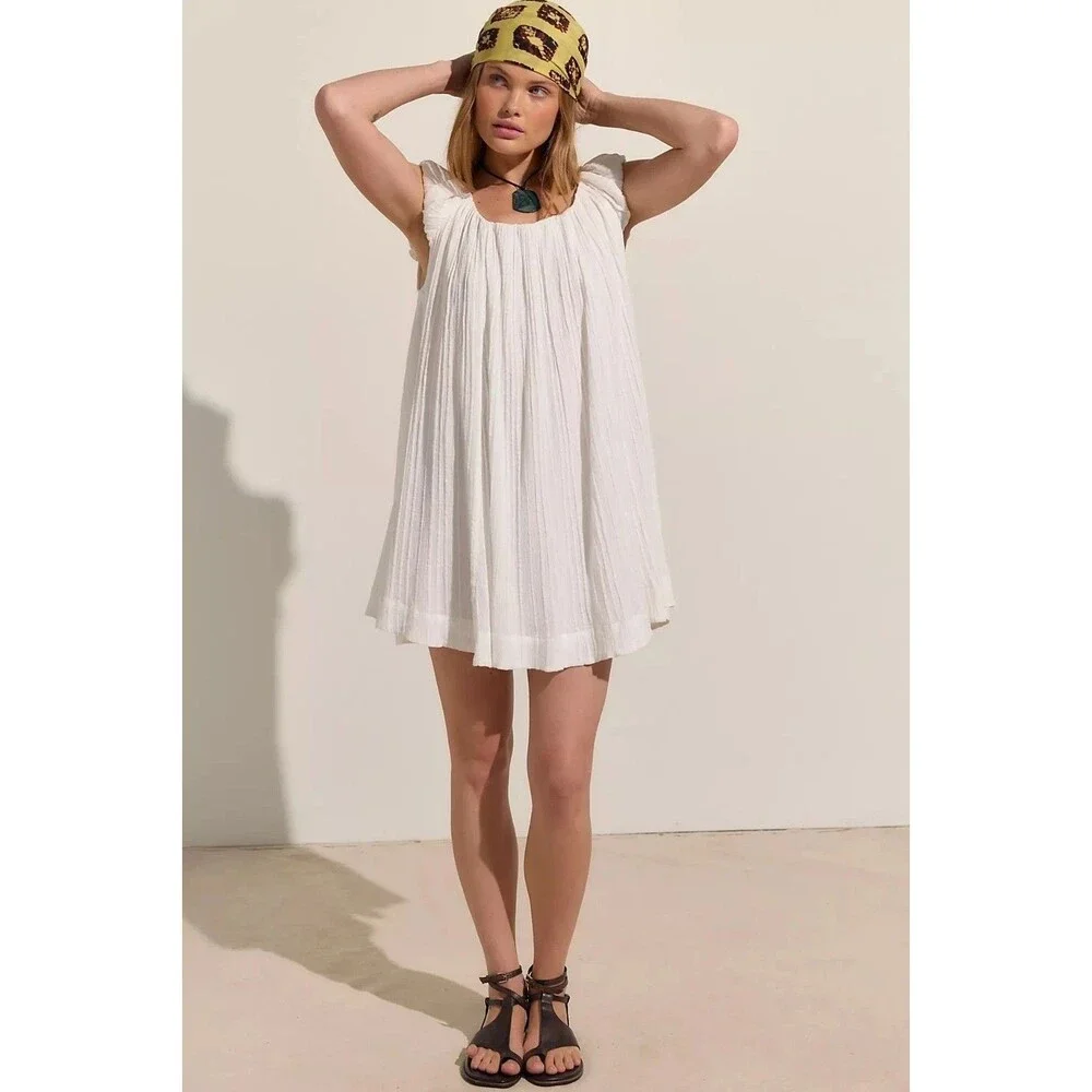 Free People Free-Est Jane Babydoll Women's Mini Dress Boat Neck Swing L 288546